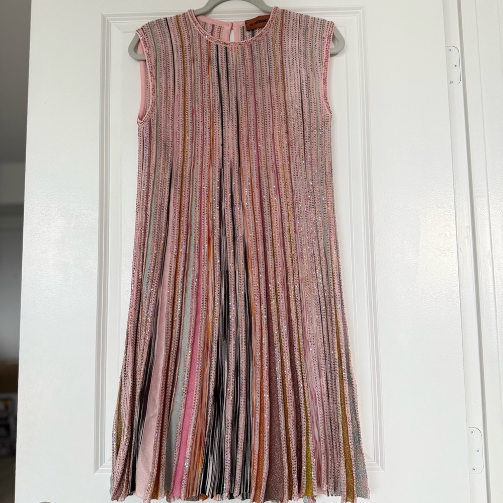 Like new Missoni Pleated sleeveless mini-dress with sequins $1,530 44 - Picture 10 of 10